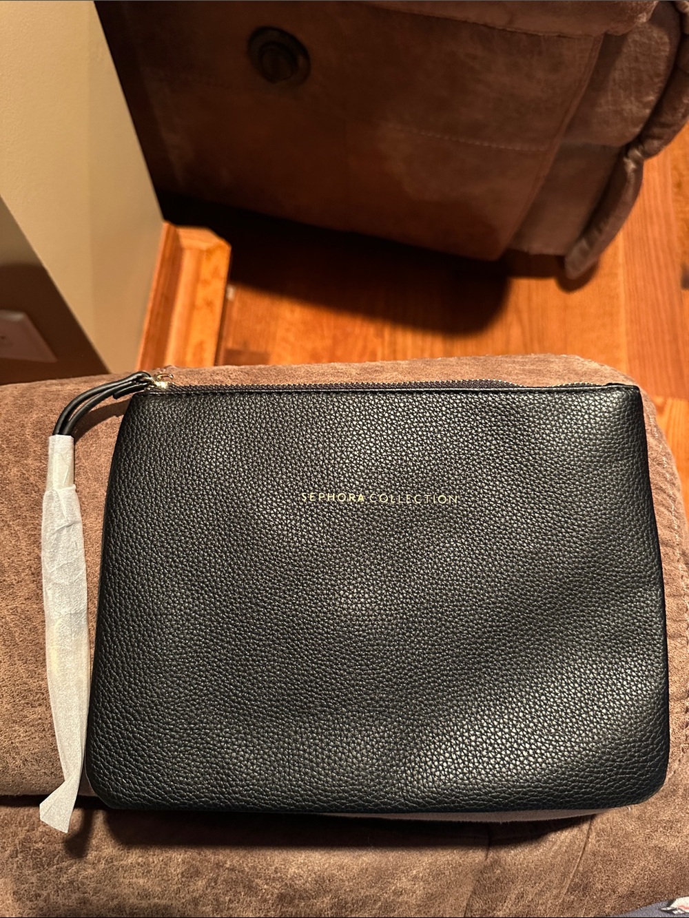 Sephora collection Black Leather Pouch